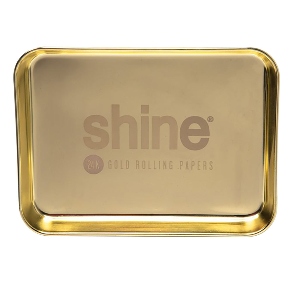 Shine 24k Gold Colored Rolling Tray