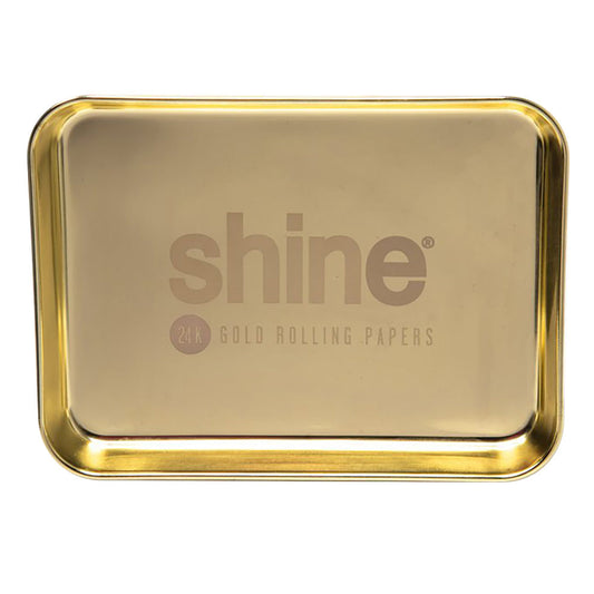 Shine 24k Gold Colored Rolling Tray