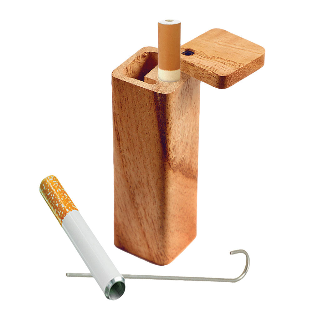 Solid Square Wood Dugout w/ Poker | Large
