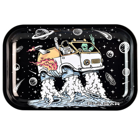 Pulsar Metal Rolling Tray - 11"x7"/Space Van