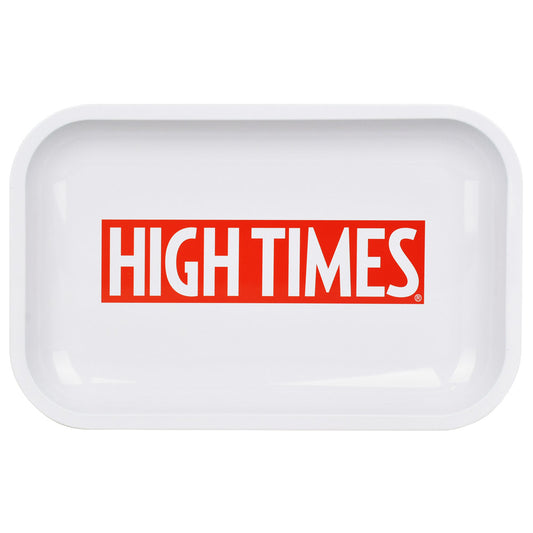 High Times Metal Rolling Tray - 11"x7" / High Times White