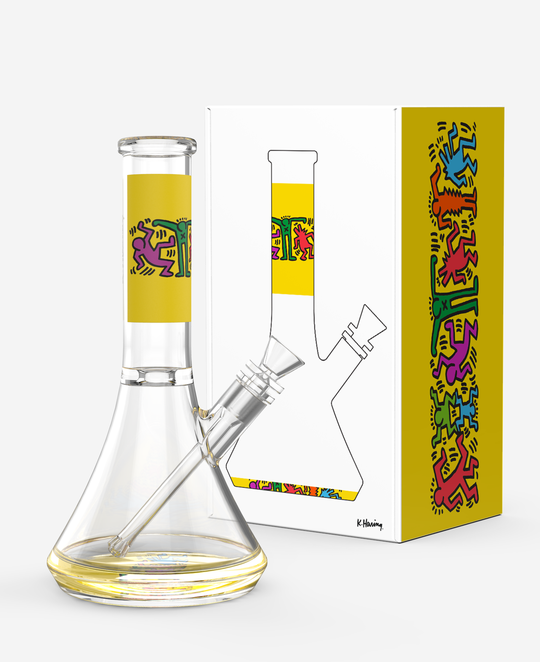 K.Haring Glass Water Pipe Bong