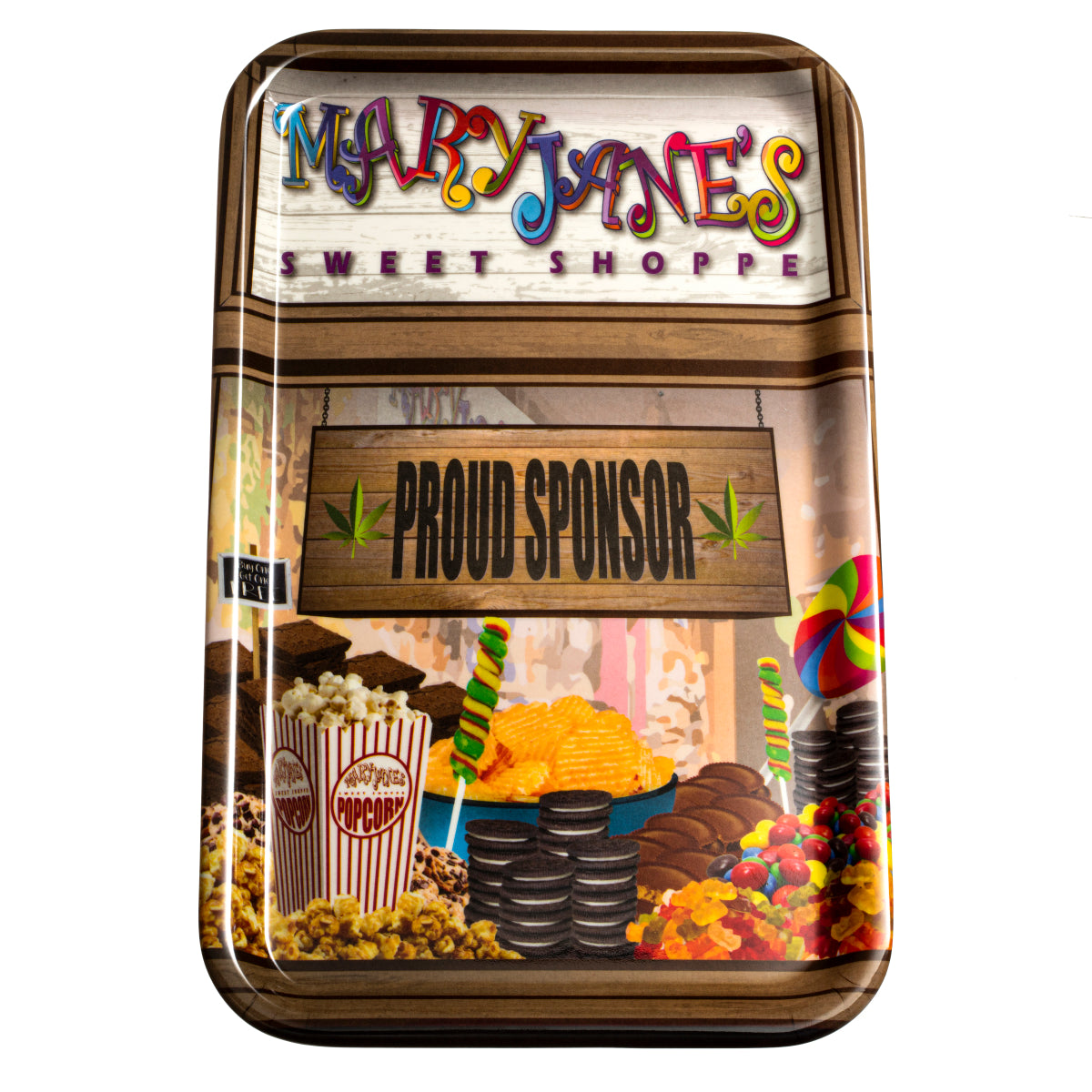 Rollin Budz Mary Janes Sweet Shoppe Rolling Tray - (1 Count)-Rolling Trays and Accessories