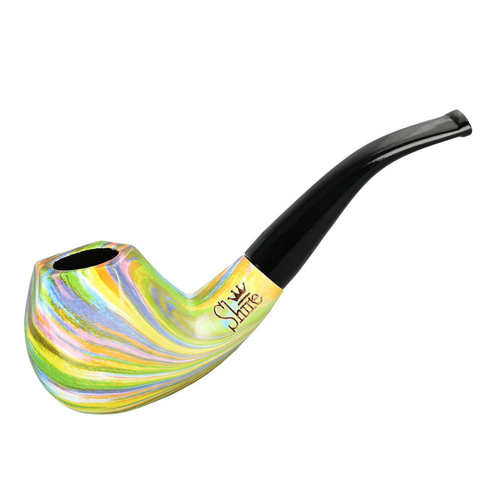 Pulsar Shire Pipes Bent Brandy Rainbow Tobacco Pipe